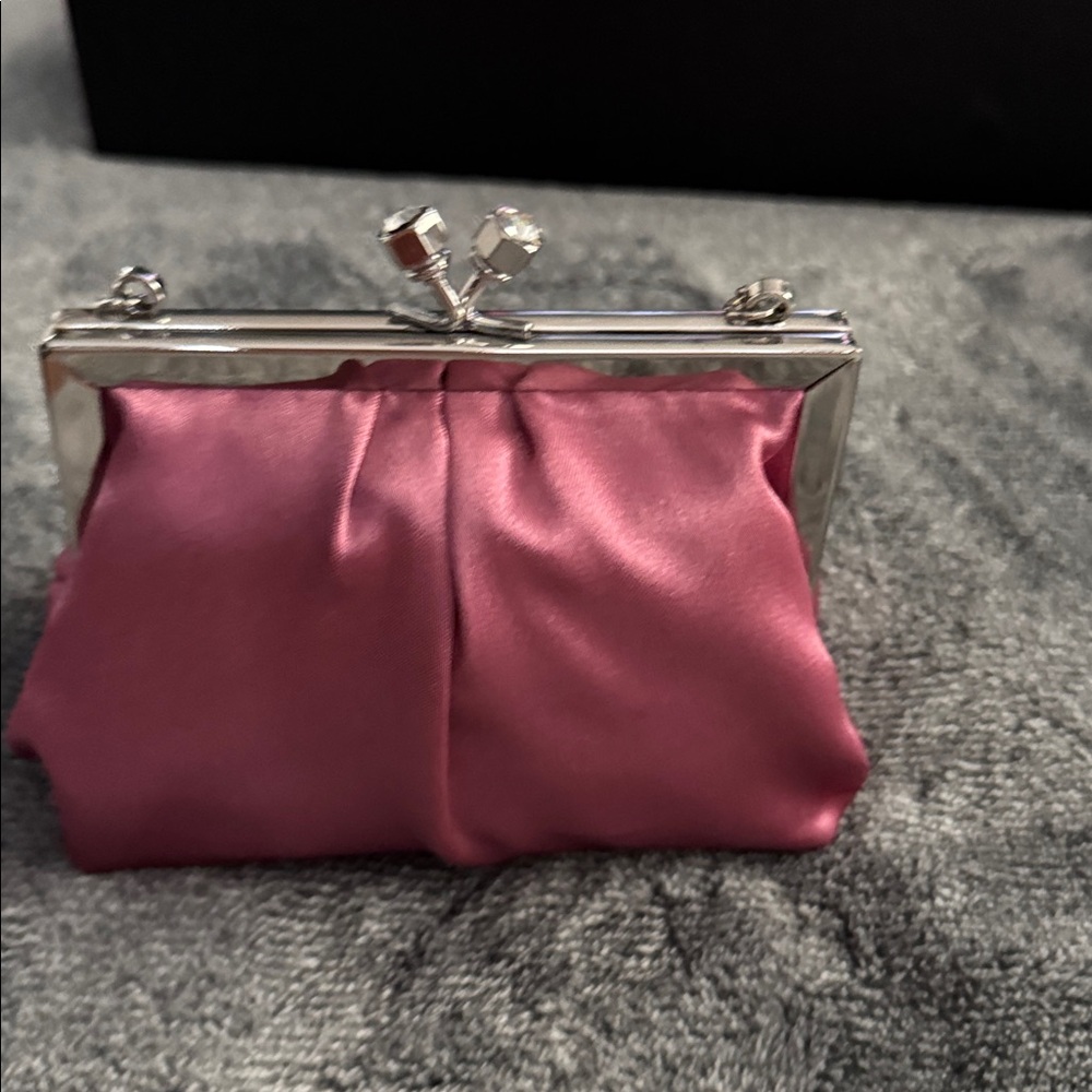 Elegant Pink Satin Clutch